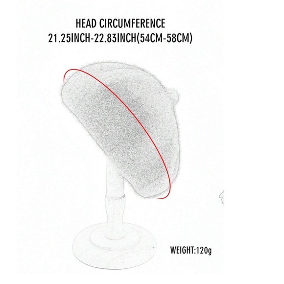 🆕 Vintage Style Faux Mink Fur Beret Hat - Picture 3 of 3